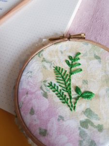 Atelier broderie Feuillage 5 novembre @ Little Nuage